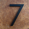 modern house numbers 7 in black