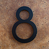 modern house numbers 8 in black